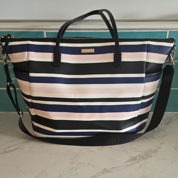 kate spade Handbags - Kate Spade Elegant Striped Women's Baby Bag
